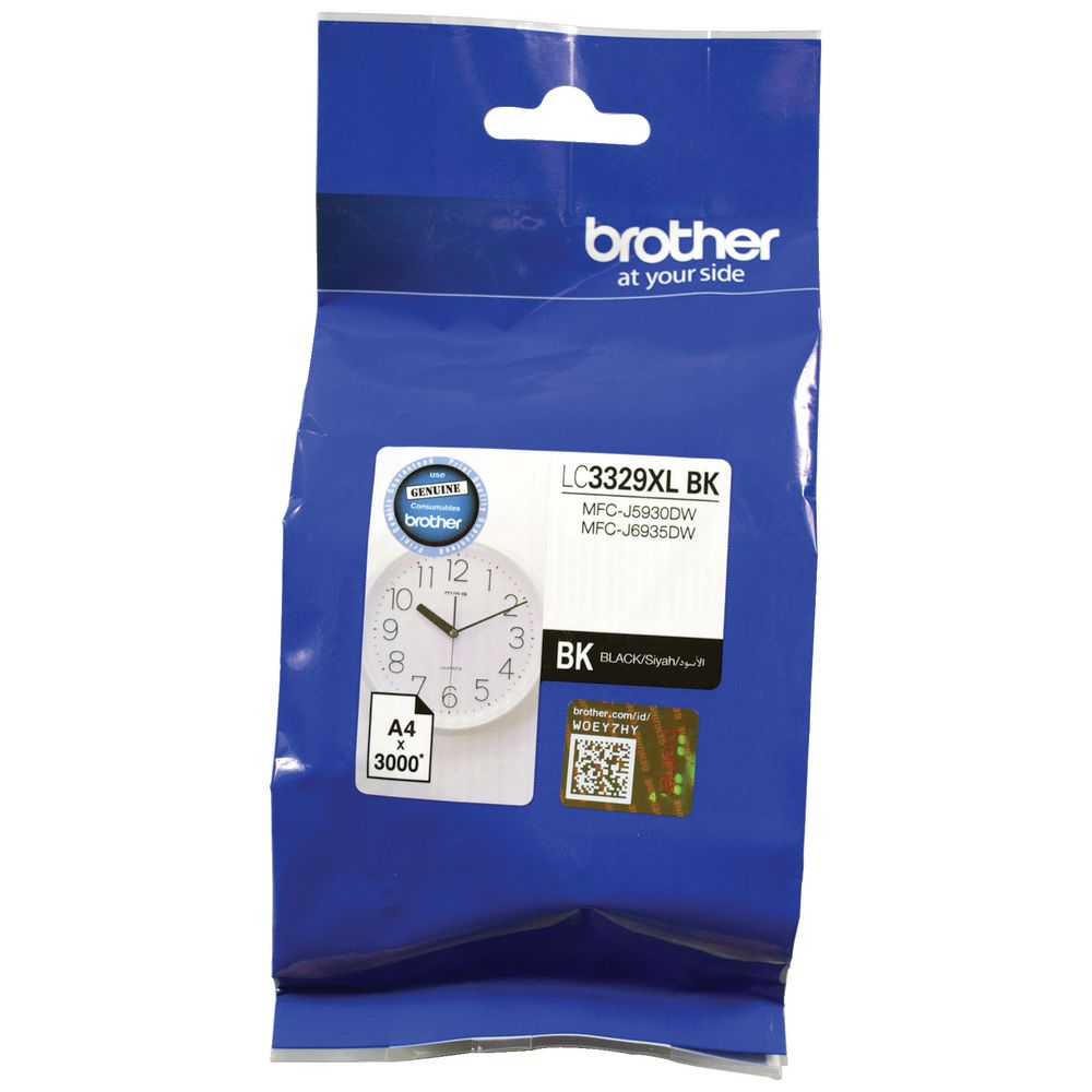 COB-LC3329XLBK Brother LC3329XLBK  BLACK INK CARTRIDGE TO SUIT  MFC-J5930DW/J6935DW - UP TO 3000 PAGES