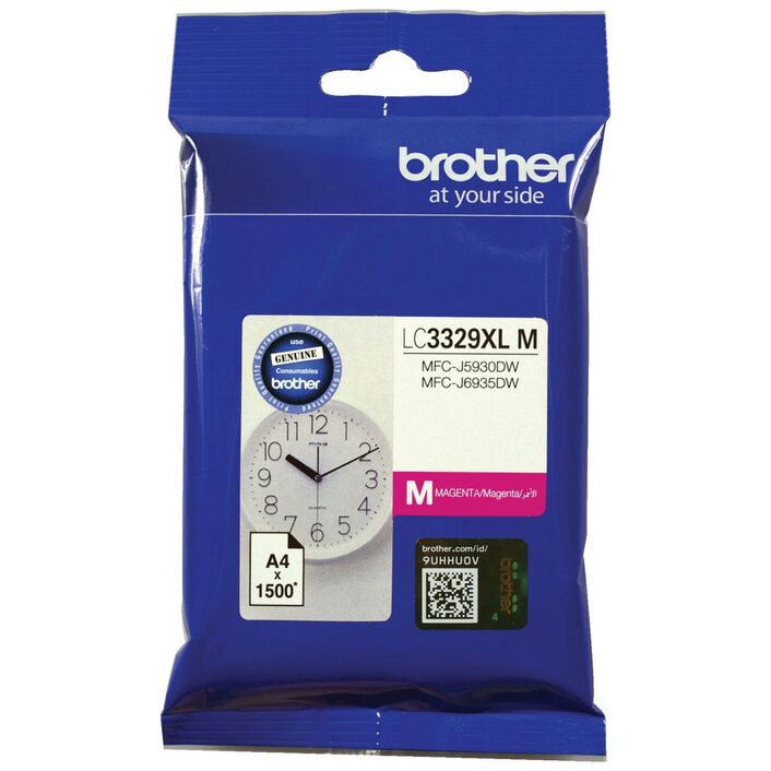 COB-LC3329XLM Brother LC3329XLM  MAGENTA INK CARTRIDGE TO SUIT MFC-J5930DW/J6935DW - UP TO 1500 PAGES