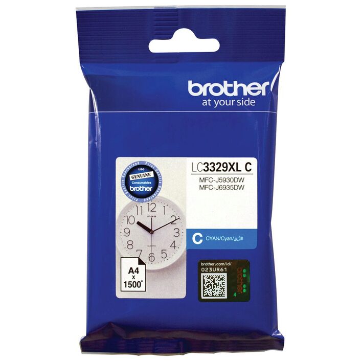 COB-LC3329XLC Brother LC3329XLC  CYAN INK CARTRIDGE TO SUIT MFC-J5930DW/J6935DW - UP TO 1500 PAGES