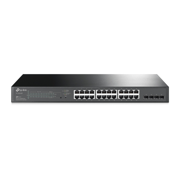 NWTL-SG2428P TP-Link SG2428P JetStream 28-Port Gigabit Smart Switch 24-Port PoE+ 4 Gigabit SFP, Omada SDN, 802.1p CoS/DSCP QOS, Rack Mountable