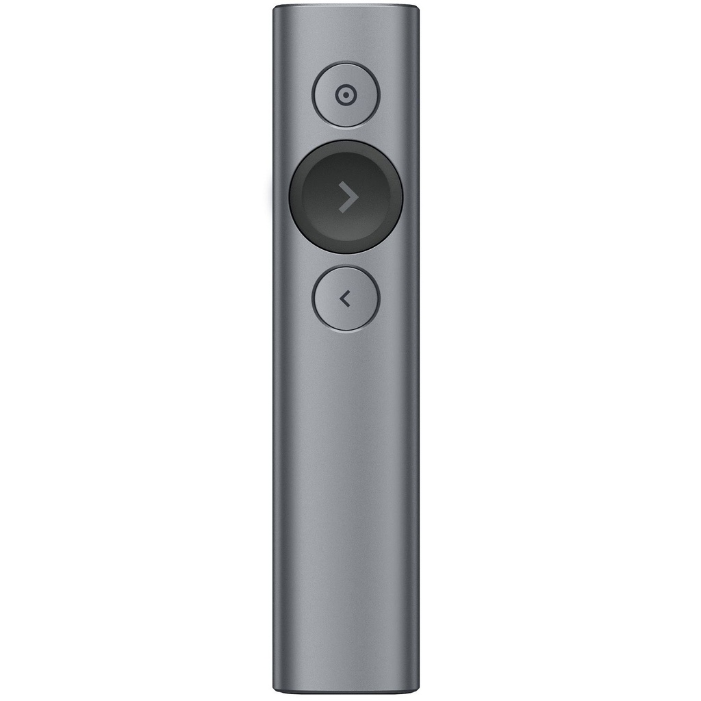 MILT-SPTLGHTPRERMSLT (LS)Logitech Spotlight Presentation Remote Slate 2.4GHz dual Connectivity Bluetooth or USB 30m Range LED 3D accelerometer & Gyrpscope 1 year wty