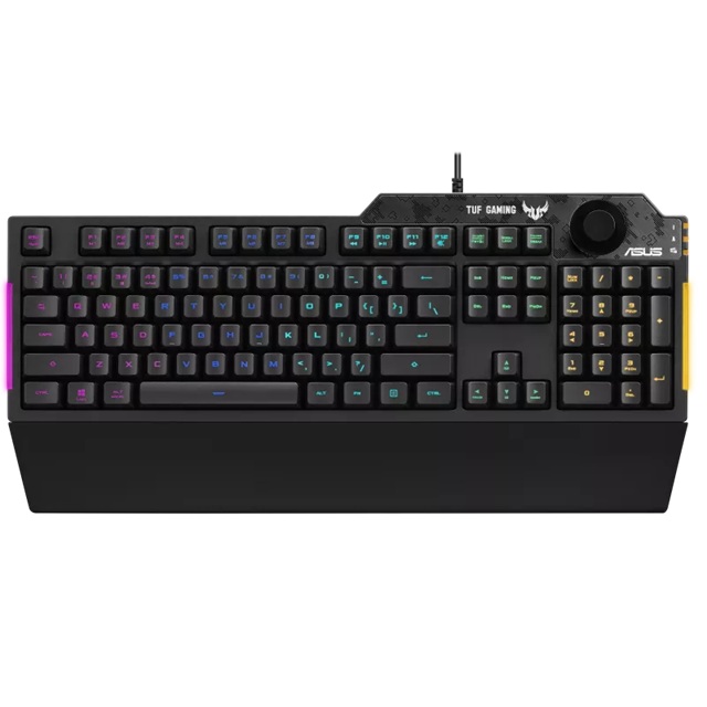 [KBA-TUF-GAMING-K1] KBA-TUF-GAMING-K1 ASUS RA04 TUF GAMING K1 RGB Keyboard, Volume Knob, 19 Key Rollover, Spill Resistance, Programmable Keys