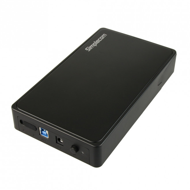 HXSI-SE325-BLK Simplecom SE325 Tool Free 3.5' SATA HDD to USB 3.0 Hard Drive Enclosure - Black Enclosure