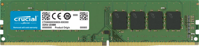 MED4-1X16G32FRA-P Crucial 16GB (1x16GB) DDR4 UDIMM 3200MHz CL22 1.2V Unbuffered Desktop PC Memory RAM