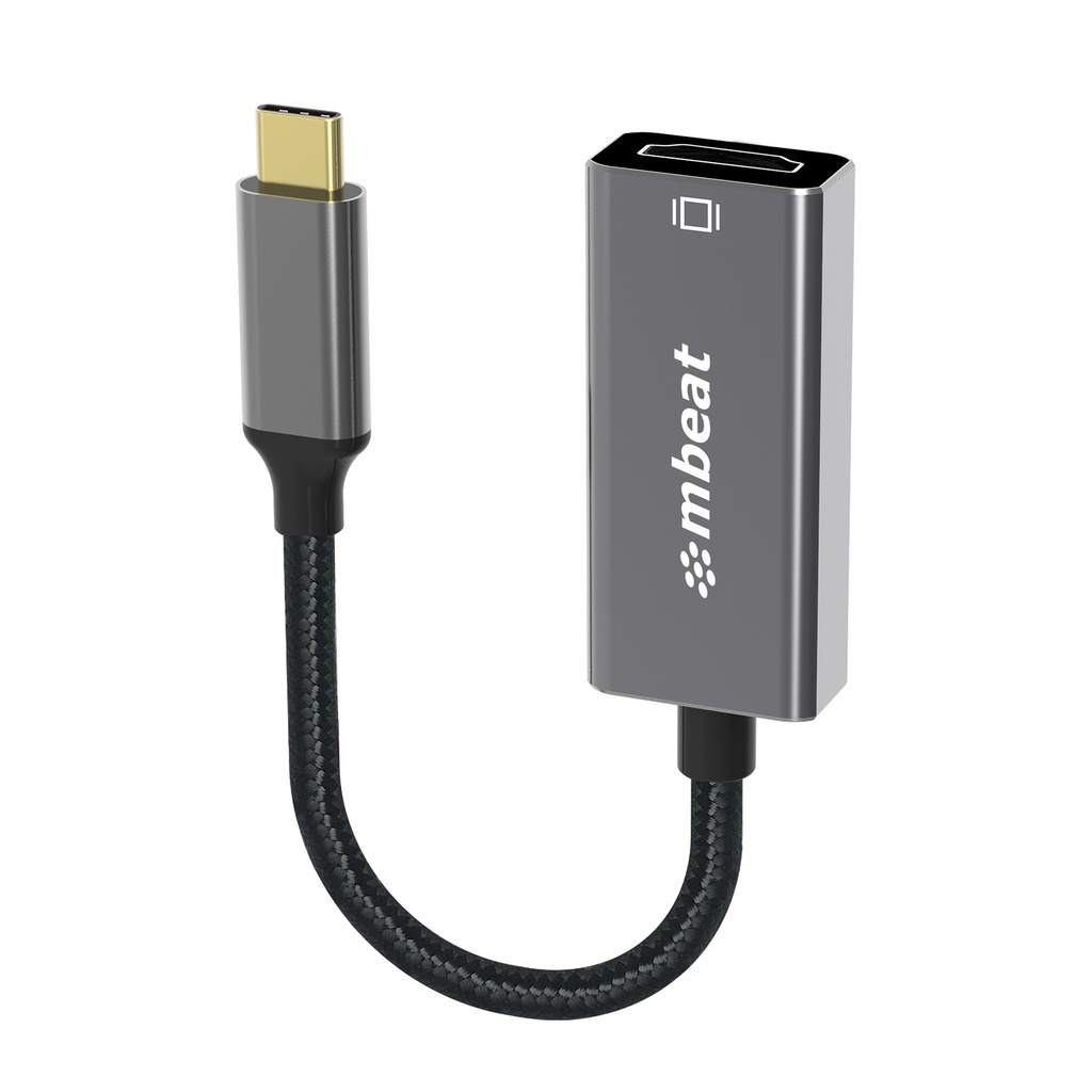 USMB-XAD-CHDM mbeat® Elite USB-C to HDMI Adapter - Converts USB-C  to HDMI Female Port, Supports 4K@60Hz (3840×2160), Gold Plated, Aluminium, Nylon braided Cable