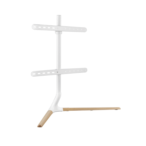 MABT-FS34-46F-02-W Brateck Modern Linear Tabletop TV Stand For 49'-70' TVs, Weight Capacity: 40kg   -- Matte White & Beech 970x350x765mm (LS)