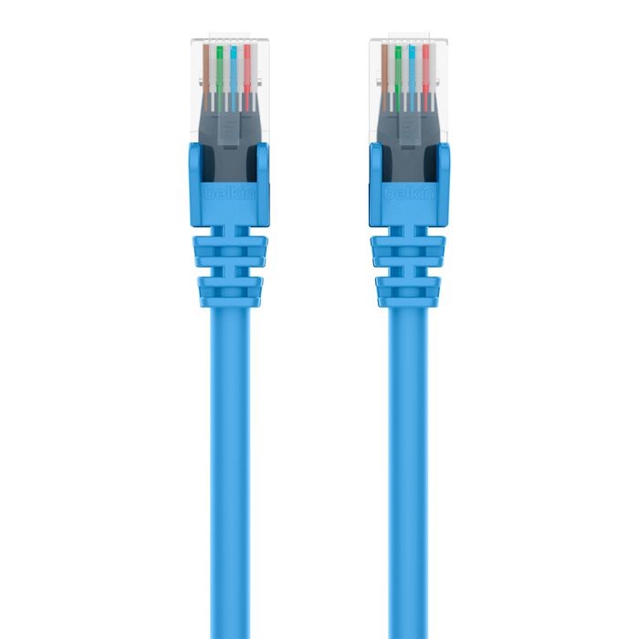 MPA-BK-CAT6N1MC-BLU Belkin Cat6 Network Cables (1M) - Blue (A3L980bt01MBLUS), Exceeds 500MHz In Performance Tests, Snagless Prevents Breaking & Cracking, 2 Years Warranty