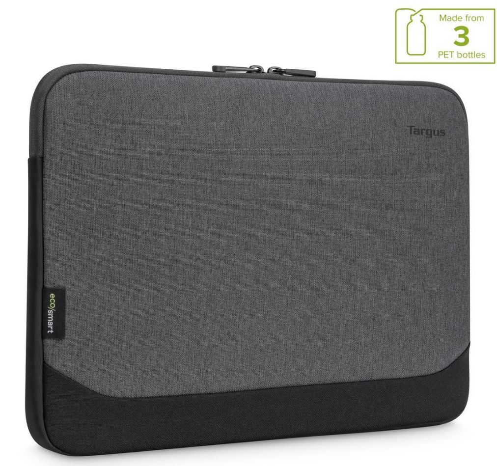 NAT-TBS64602GL Targus 13-14' Cypress EcoSmart Sleeve Bag  for Laptop Notebook Tablet - Fits 13' 13.3' 14', Made with 3 Recycled Water Bottles - Grey