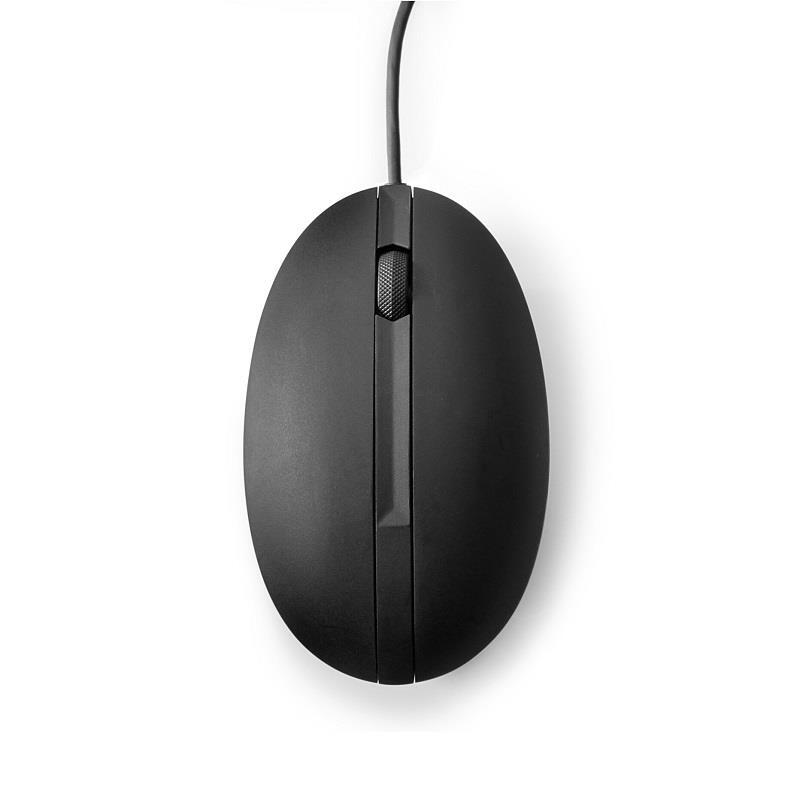 NAHP-9VA80AA HP Wired Desktop 320M Mouse 1200dpi 3 Botton Wired USB-A Connector Optical Red Sensor 1.8M Cable Length Black 1YR WTY