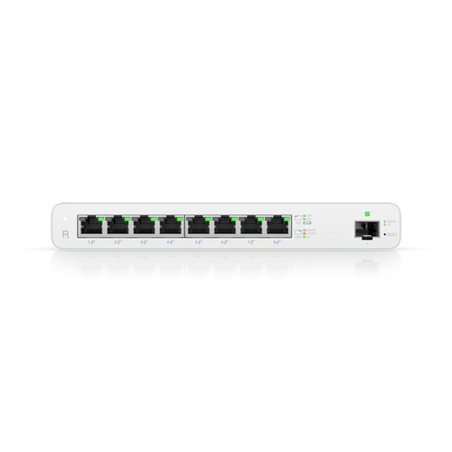 NHU-UISP-R Ubiquiti UISP Router, Cloud Managed 8 GbE Port Router, 27V Passive PoE, 1x 1Gbps SFP, Built in Traffic Shaping, 110W PoE Availability