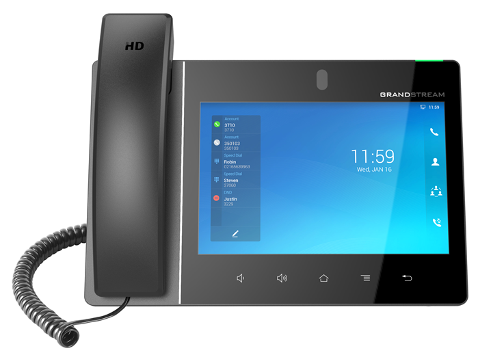 [IPG-GXV3480] IPG-GXV3480 Grandstream GXV3480 16 Line Android IP Phone, 16 SIP Accounts, 1280 x 800 Colour Touch Screen, 2MB Camera, Built In Bluetooth+WiFi, Powerable Via POE