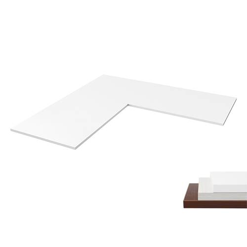 MABT-TP18075L-W Brateck L-Shape(90°) Particle Board Desk Board White, 1800x750x25mm, Recommended desk frame: MABT-M06-33R-B (LS)