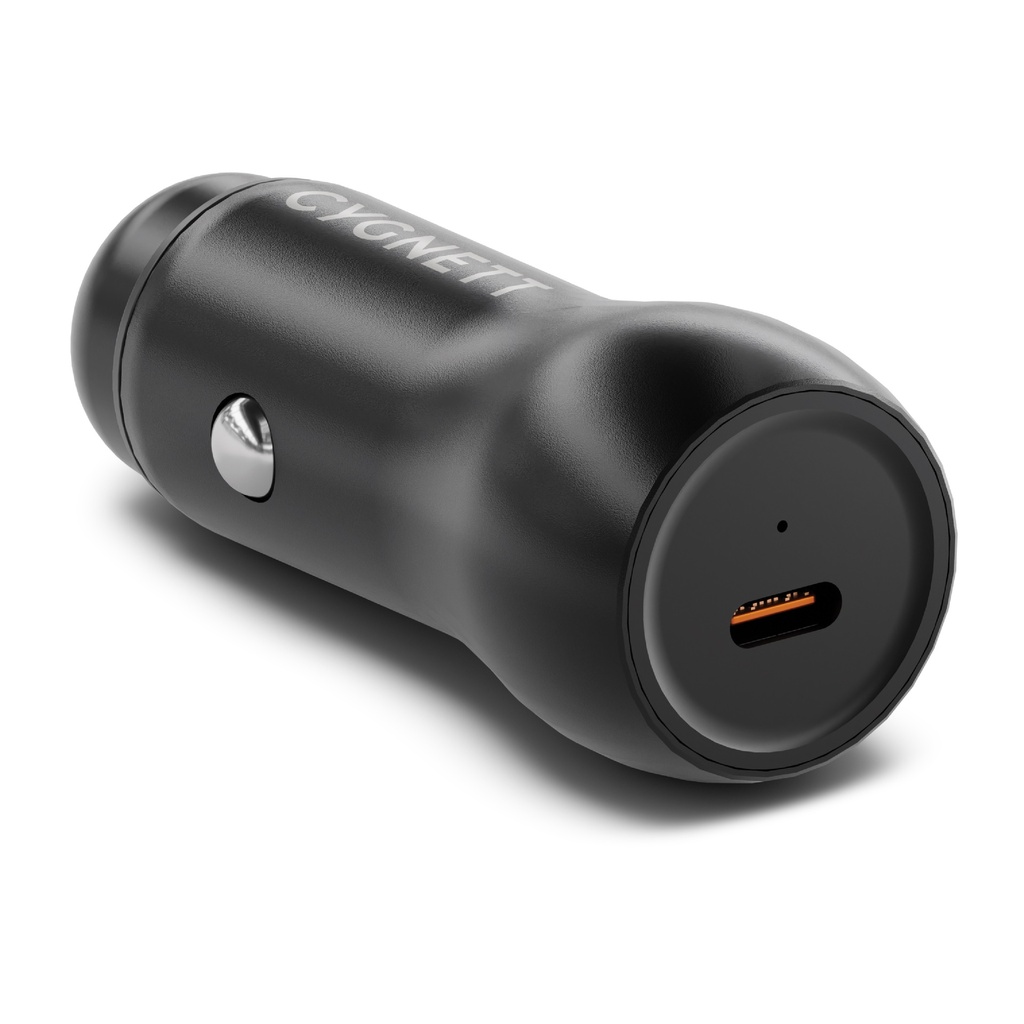 MPA-CY4707CYCCH Cygnett CarPower 45W USB-C Car Charger - Black (CY4707CYCCH), Aluminium Alloy Finish, LED Charge Indicator, 2 Years Warranty