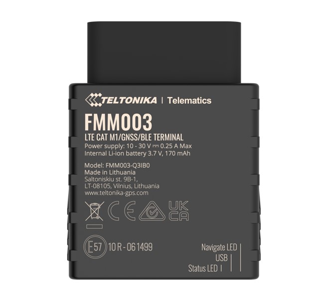NHT-FMM003 Teltonika FMM003 LTE CAT M1 Tracker with Advanced OBD OEM Data Reading for Global Coverage