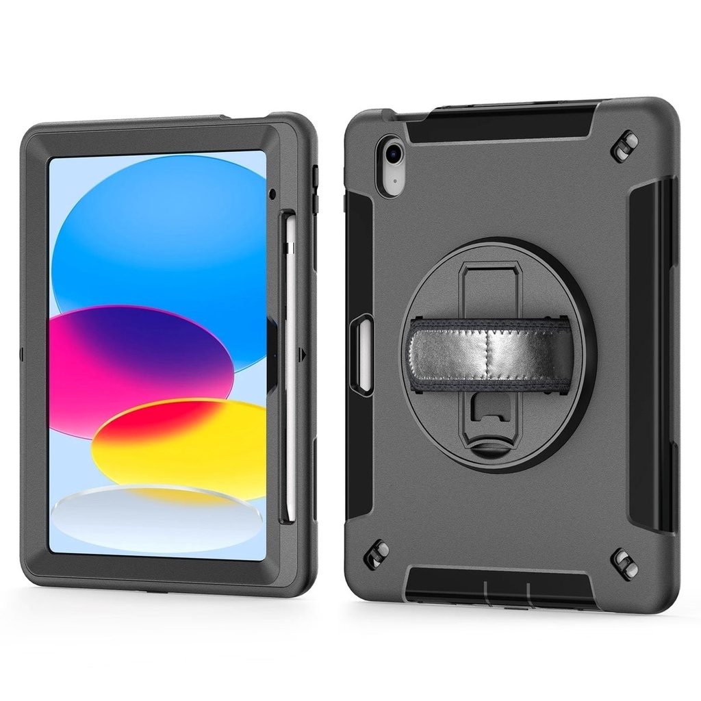 [MPA-CHDP97] MPA-CHDP97 USP Rugged Apple iPad Air (9.7') (2nd/1st Gen) / iPad (9.7') (6th/5th Gen) Case Black - Built-in-Kickstand, Hand & Shoulder Strap, 5 Years Warranty