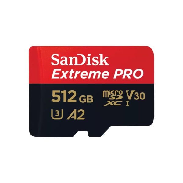 FMS-EXTREME-512G SanDisk Extreme® PRO microSDXC™ UHS-I CARD 512GB  Write speeds of up to 140MB/S  Great for capturing 4K UHD video  Lifetime Limited Warranty
