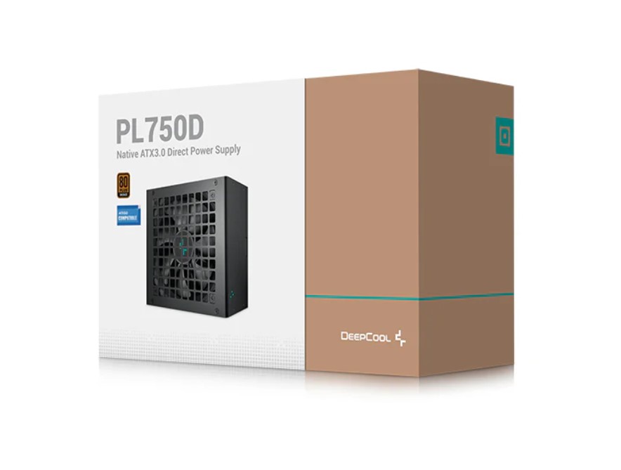 [PSD-PL750D] PSD-PL750D DeepCool PL750D 750W 80+ Bronze Certified Non-Modular ATX Power Supply(Direct Cable), 120mm Fan, DC to DC, ATX3.1, 100,000 MTBF, 85% Efficiency