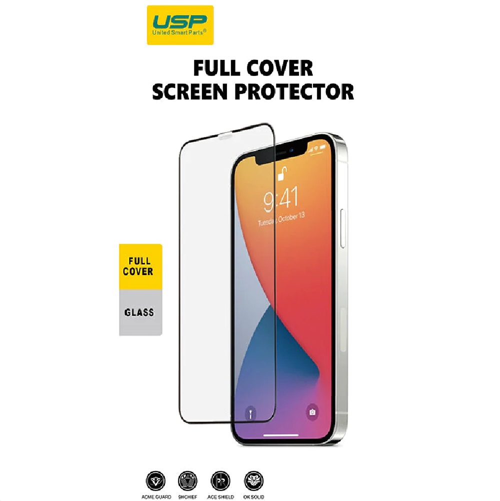 MPA-SPU5D136 USP Apple iPhone 17e /  iPhone 16e / iPhone 14 / iPhone 13 Pro / iPhone 13 (6.1') Tempered Glass Screen Protector -Full Coverage, 5 Years Warranty