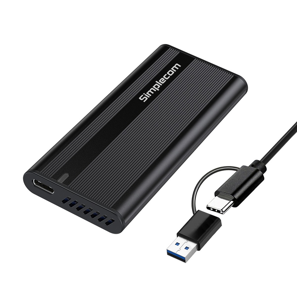 HXSI-SE505 Simplecom SE505 NVMe M.2 SSD to USB-C Enclosure USB 3.2 Gen 2 10Gbps Ultra-slim aluminium case Tool-free design