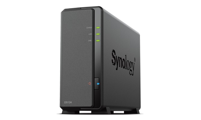 BASY-DS124 Synology DiskStation DS124 1-Bay 3.5' Diskless 1xGbE NAS (Tower) , Realtek RTD1619B 64-bit 4-core 1.7 GHz  1 GB DDR4 non-ECC  2-year hardware warranty