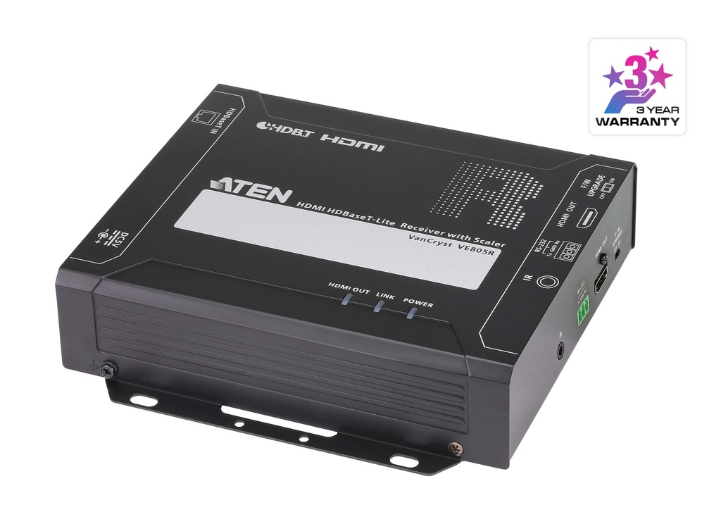 KVA-VE805R Aten HDMI HDBaseT-Lite Receiver with Scaler, supports up to 1080p @ 70m, with IR and RS232