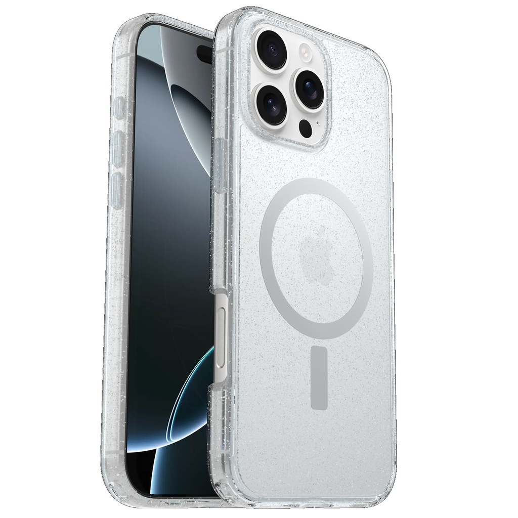 MPA-77-96429 OtterBox Symmetry Clear MagSafe Apple iPhone 16 Pro Max (6.9') Case Stardust - (77-96429),Antimicrobial, DROP+ 3X Military Standard, 7 Years Warranty