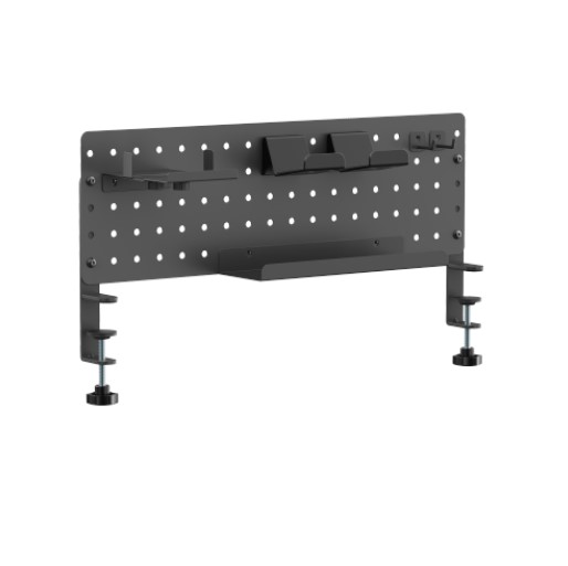 MABT-GMPB-05-02-B Brateck GMPB-05-02-B Clamp-on desk Pegboard Organizer with Storage Kits (Black) (LS)