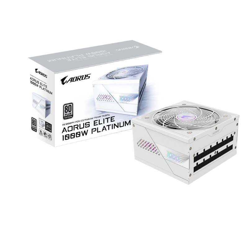 PSG-GPAE1000PMPG5ICE Gigabyte GP-AE1000PM PG5 ICE 1000W PSU Power Supply, ATX 60-50 Hz 1000W 120mm Fan 80 PLUS  Platinum >100,000 hours
