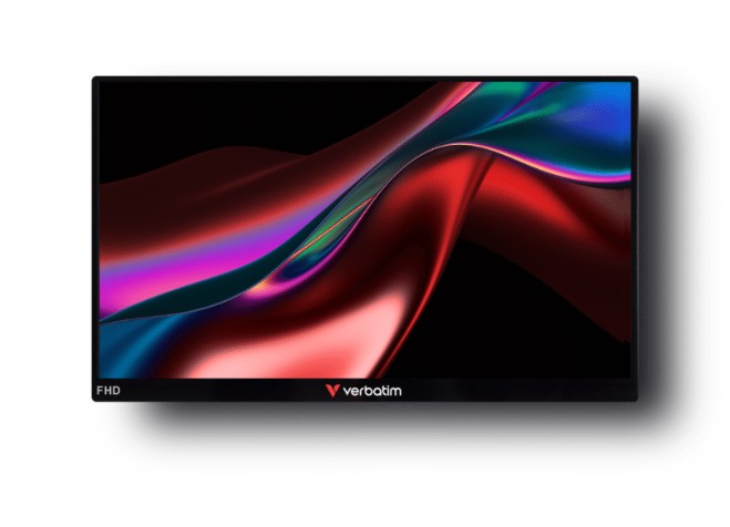 MNV-49590 Verbatim 14' IPS FHD 1920x1080 - HDR, 60Hz HDMI USB-C for Laptop, PS5,  Xbox, Phone, Windows, Mac OS Ultra Portable Monitor