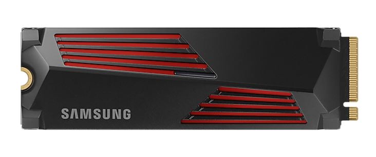 HBS-990PRONV-4TBH Samsung 990 Pro 4TB with Heatsink Gen4 NVMe SSD 7450MB/s 6900MB/s R/W 1600K/1550K IOPS 2400TBW 1.5M Hrs MTBF for PS5 5yrs Wty