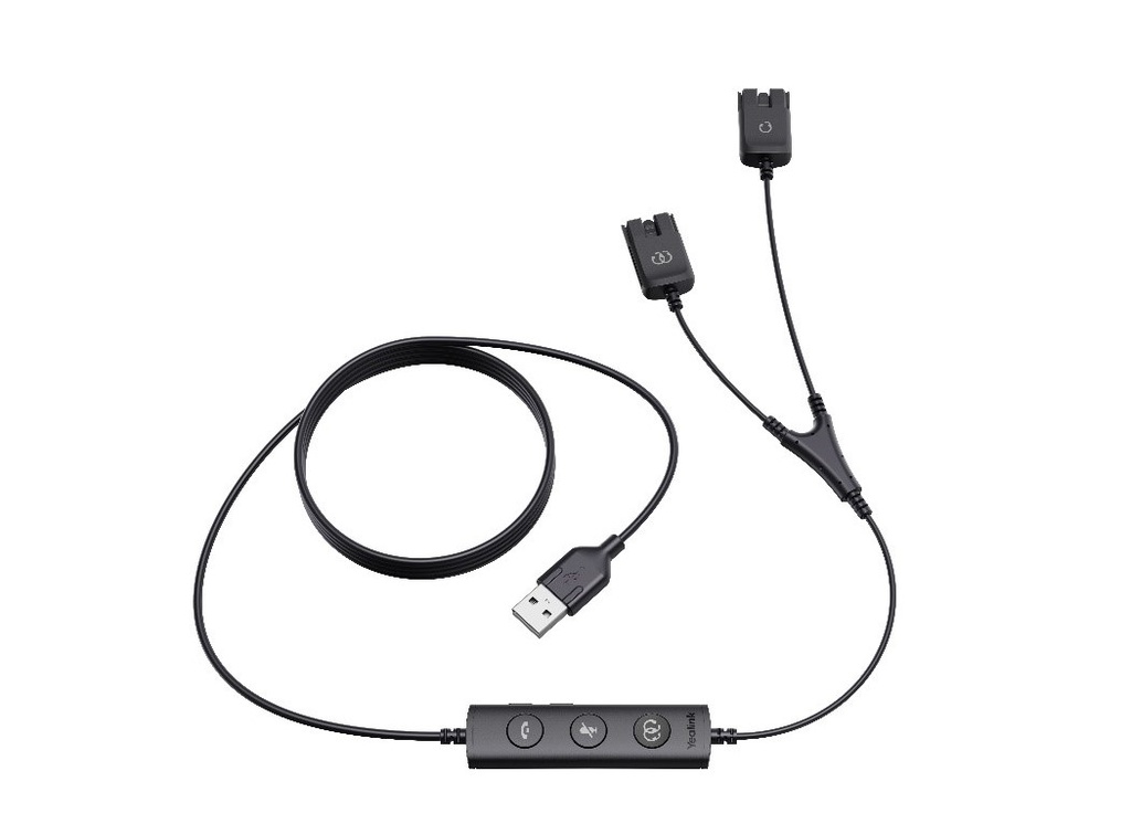 IPY-USB-QD-CORD Yealink USB/QD Trainer Cable(1PCS), Y Cable - USB/QD Trainer Cable for YHS series