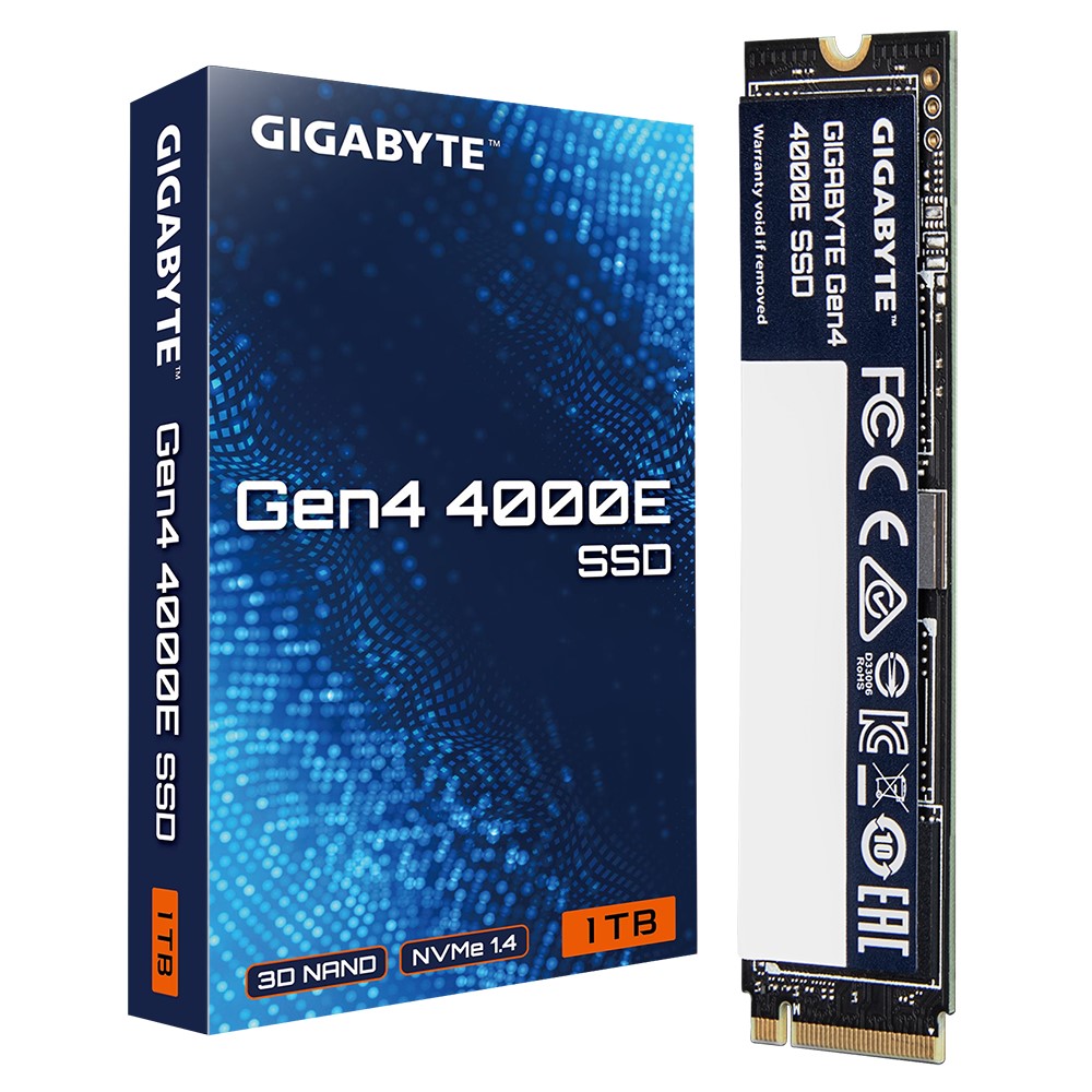 HBG-G440E1TBM2 GIGABYTE Gen4 4000E SSD 1TB,  PCI Express 4.0x4, M.2, 1000GB,  Up to 4000 MB/s, 3900 MB/s, MTBF 1.5M hours, 3 y Warranty