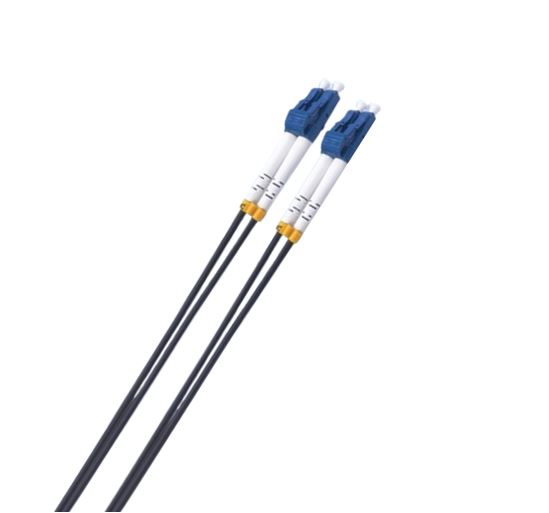 CB8W-LCUPCBLACK-2M 8ware 2m LC-LC OS2 Single Mode Dual-Core Fibre / Fiber Optic Cable UPC Duplex Armoured Low Smoke Zero Halogen (LSZH) Jacket Black