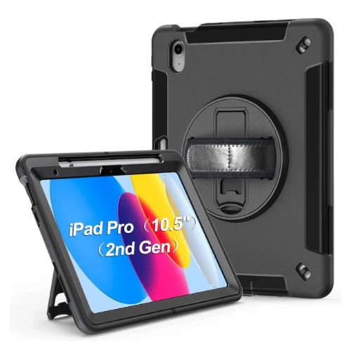 [MPA-HDIPADPRO2105] MPA-HDIPADPRO2105 USP Rugged Apple iPad Pro (10.5') (2nd Gen) Case Black- Built-in-Kickstand, Hand & Shoulder Straps, 5 Years Warranty