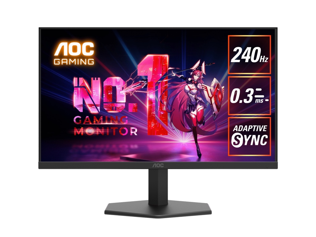 MNAO-27G11ZE2 AOC27' IPS FHD, 240Hz, HDR10, 1H1DP, Adaptive Sync,Low input lag,Gaming mode,Dial Point,Shadow  Control,Low blue mode, Gaming Monitor
