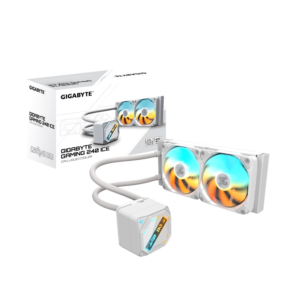 CFGP-GME-240I GIGABYTE GAMING 240 ICE all-in-one liquid cooler, Intel 1851 / 1700 / 115X / 1200, AMD AM5 / AM4, Color ICE