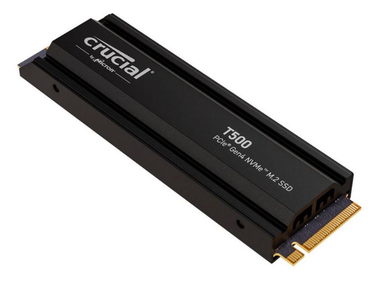 HBC-T500-2TBH-P Crucial T500 2TB Gen4 NVMe SSD Heatsink - 7400/7000 MB/s R/W 1200TBW 1440K IOPs 1.5M hrs MTTF Acronis True Image Creative Cloud PS5 ~MZ-V8P2T0CW