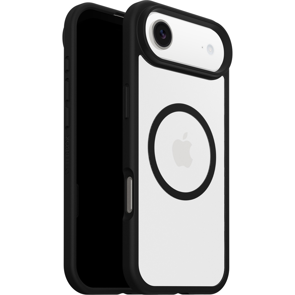 MPA-77-98611 OtterBox React MagSafe Apple iPhone Air (6.5') Case Black Crystal (Clear/Black) - (77-98611),DROP+ Military Standard,Raised Edges,7 Years Warranty
