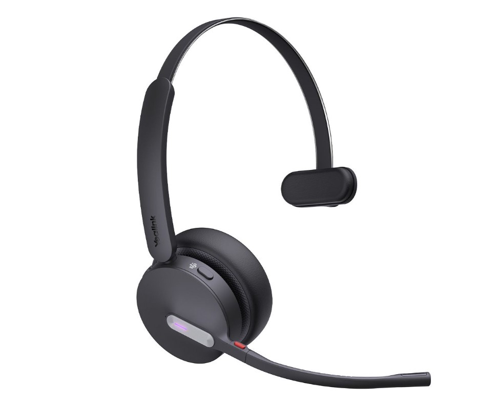 IPY-WH64-M-MS-H-CS Yealink WH64 Hybrid Mono with Charging Stand DECT Wireless Headset, DECT & Bluetooth Hybrid Wireless 3-Mic Noise Cancellation, Dongle WDD60