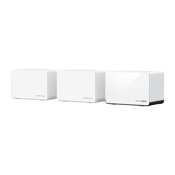 [NWMS-HALOH85X-3] NWMS-HALOH85X-3 Mercusys Halo H85X(3-pack) AX3000 Whole Home Mesh WiFi 6 System,  574 Mbps at 2.4 GHz, 2402 Mbps at 5 GHz