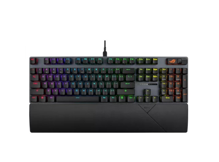 [KBA-SCOPE-II-X-SM] KBA-SCOPE-II-X-SM ASUS ROG Strix Scope II X Strom Gaming Keyboard, Hot-swappable ROG NX Mechanical Switches V2, Sound-dampening foam PBT doubleshot keycaps or UV-coated