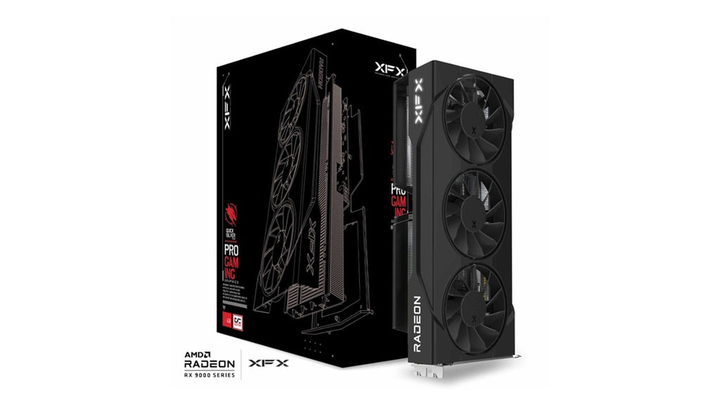 [VCX-RX9060XTOCTF-16GB-BK] VCX-RX9060XTOCTF-16GB-BK XFX Swift AMD Radeon RX 9060XT OC Triple Fan Gaming Edition with 16GB GDDR6 HDMI 2xDP, AMD RDNA™ 4  (RX-96TS316B7)