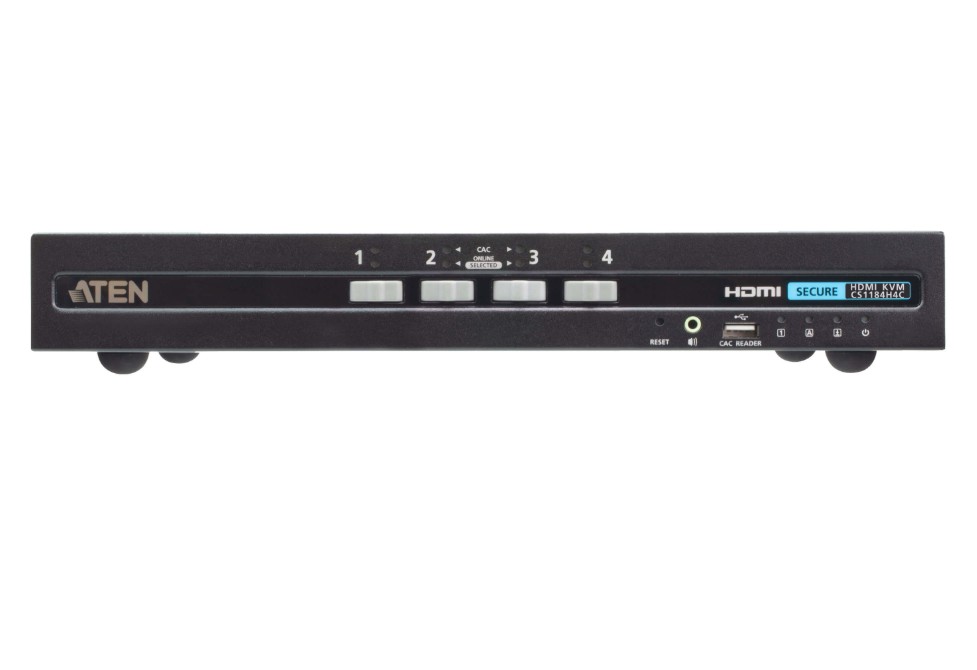 KVA-CS1184H4C-AT-U Aten 4-Port USB HDMI Secure KVM Switch with CAC (PSD PP v4.0 Compliant)