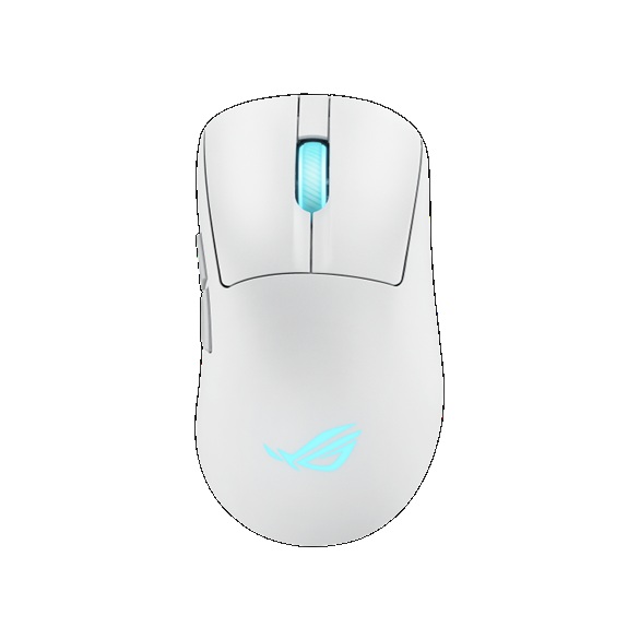 MIA-ROG-KERIS-II-O-WH ASUS ROG Keris II Origin Gaming Mouse Moonlight White, ROG Micro Switch II, USB/Bluetooth/RF 2.4GHz, 8000 Hz, AURA Sync, 2 m paracord