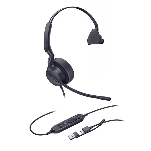 [IPY-UH42SE-M-MS-CA] IPY-UH42SE-M-MS-CA *LS Yealink UH42SE Mono Teams USB-C/A Microsoft Certified Teams USB Wired Headset, Noise-Canceling Microphone, Leather Ear Cushions Control