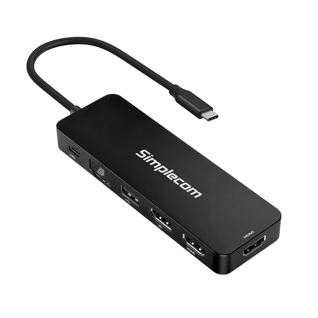 USSI-CHT811 Simplecom CHT811 11-in-1 USB-C 4K Triple Display MST Docking Station with Dual HDMI DP
