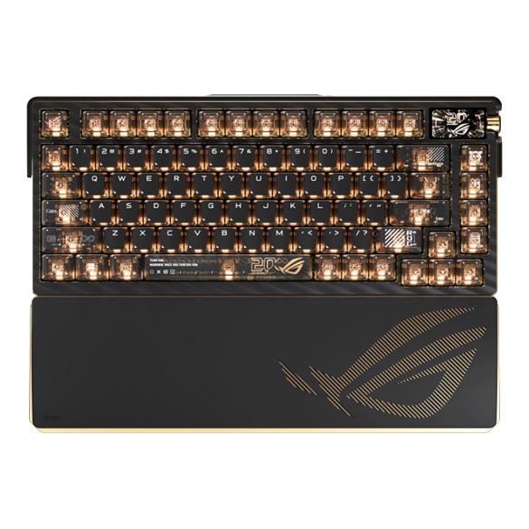 KBA-ROG-AZOTH-EXEDI20SNOW ASUS ROG AZOTH EXTREME EDITION 20 SNOW SWITCH - Gaming Keyborad, 75% gaming keyboard, ROG NX Snow, Tri-Mode (USB/RF 2.4GHz/BT 5), RGB, 8000Hz polling