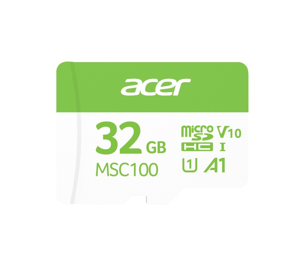 [BIW-MSC100-32GB] BIW-MSC100-32GB Acer MSC100-32GB microSD Express Read & Write Speed up to 100 MB/s & 10 MB/s BL.9BWWA.335