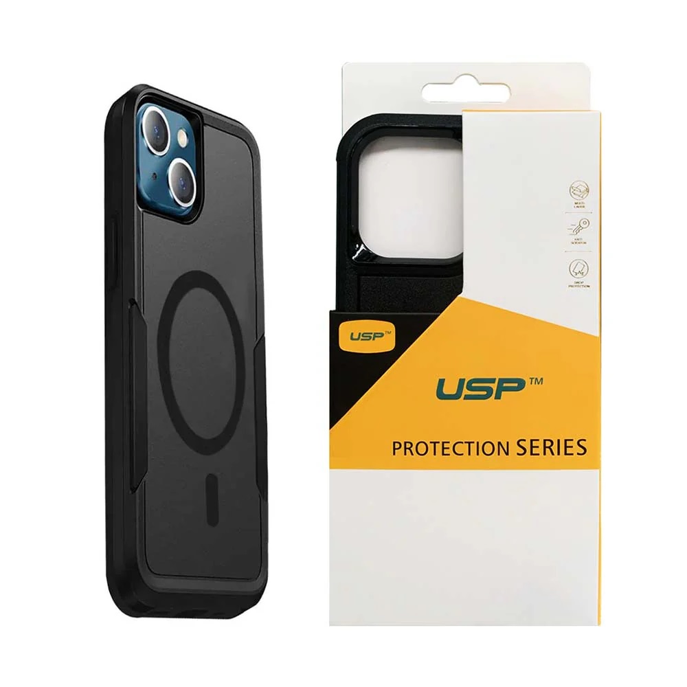 MPA-6976552041867 USP Apple iPhone 16 (6.1') Armor Light Case with MagSafe Black - Built-in magnets, Drop Protection, Raised Edges, 5 Years Warranty