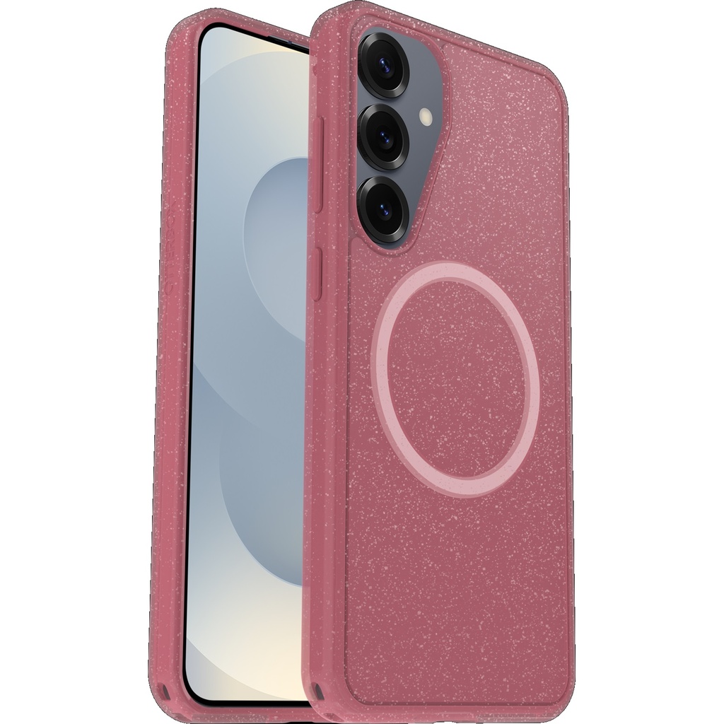MPA-77-97599 OtterBox Symmetry Clear Magnets Samsung Galaxy S25+ 5G (6.7') Case Foxberry (Pink) - (77-97599), DROP+ 3X Military Standard, 7 Years Warranty